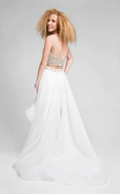Terani Couture - 1711P2692 Two Piece Embellished High Low A-line Dress Formal Gowns