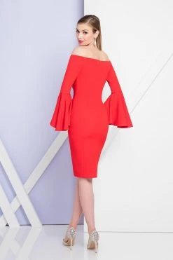 Terani Couture - 1721C4005 Flounce Sleeved Off-Shoulder Dress Cocktail Dresses 7 Terani Couture - 1721C4005 Flounce Sleeved Off-Shoulder Dress Cocktail Dresses