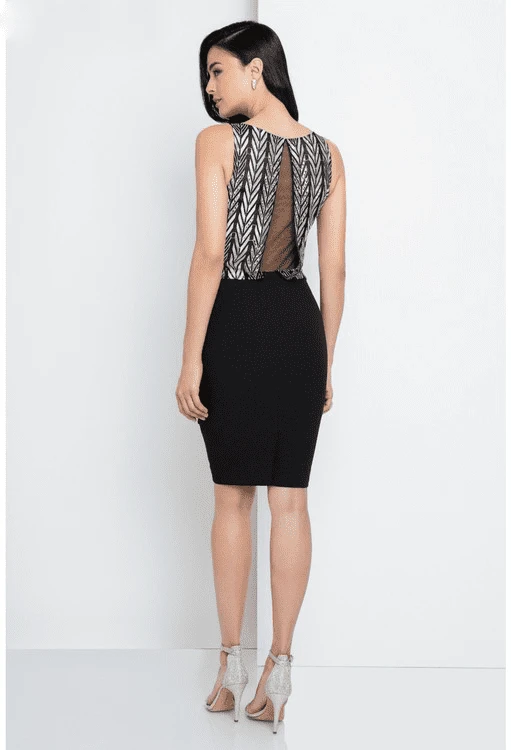 Terani Couture - 1721C4021 Printed Bateau Sheath Dress 4 Terani Couture - 1721C4021 Printed Bateau Sheath Dress