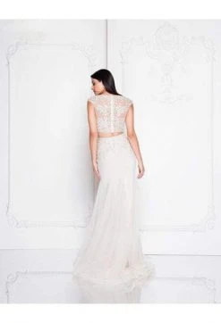 Terani Couture - 1811P5707 Two Piece Embroidered Jersey Trumpet Dress Formal Gowns