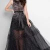Formal Gowns Terani Couture - 1812P5853 Crystal Beaded Scoop A-line Dress