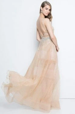 Formal Gowns Terani Couture - 1812P5853 Crystal Beaded Scoop A-line Dress