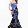Formal Gowns Terani Couture - 1821E7136 Floral Strapless Mermaid Gown With Slit 2 Formal Gowns Terani Couture - 1821E7136 Floral Strapless Mermaid Gown With Slit