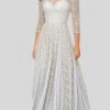 Formal Gowns Terani Couture - 1911M9297 Illusion Bateau A-Line Evening Dress