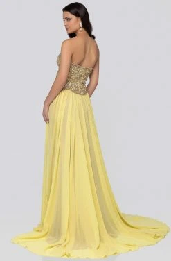 Formal Gowns Terani Couture - 1912P8239 Beaded Plunging Sweetheart Dress