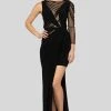 Terani Couture - 1913P8392 Embellished Bateau Sheath Dress With Train Formal Gowns 1 Terani Couture - 1913P8392 Embellished Bateau Sheath Dress With Train Formal Gowns