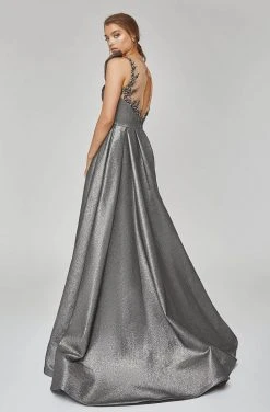 Terani Couture - 1921M0486 Sleeveless Illusion Bateau Long Gown - 1 Pc Black In Size 4 Available Formal Gowns