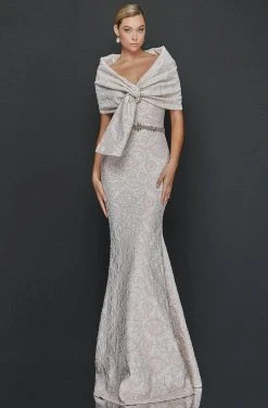 Terani Couture - 1921M0726 Sleeveless Bateau With Shawl Trumpet Dress Formal Gowns 12 Terani Couture - 1921M0726 Sleeveless Bateau With Shawl Trumpet Dress Formal Gowns