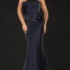 Terani Couture - 2021E2832 Strapless Straight Across Mermaid Dress - 1 Pc Navy In Size 6 Available Formal Gowns