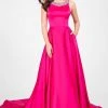Formal Gowns Terani Couture - A-line Gown With Embelished Neck And Open Back 1712P2886