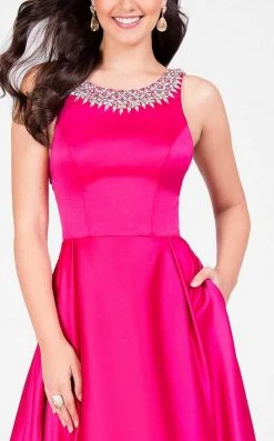 Formal Gowns Terani Couture - A-line Gown With Embelished Neck And Open Back 1712P2886