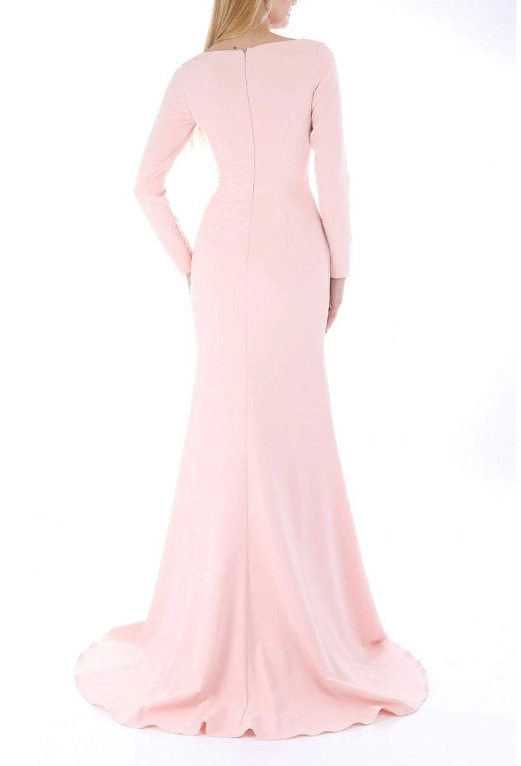 Terani Couture - Asymmetric Neckline Long Sleeve Formal Gown 1911M9320 - 1 Pc Black In Size 8 Available Formal Gowns 4 Terani Couture - Asymmetric Neckline Long Sleeve Formal Gown 1911M9320 - 1 Pc Black In Size 8 Available Formal Gowns