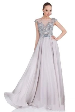 Terani Couture - Bewitching A-line Gown With Illusion Neckline 1611M0617 Formal Gowns