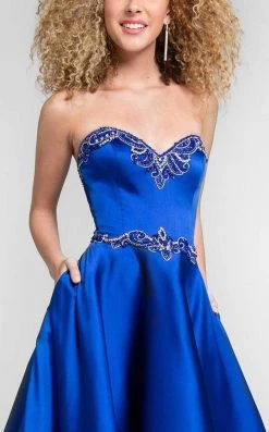 Terani Couture - Crystal Beaded Sweetheart Satin Ball Gown 1712P2893