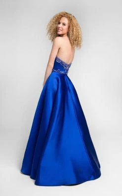 Terani Couture - Crystal Beaded Sweetheart Satin Ball Gown 1712P2893