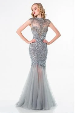 Terani Couture - Crystal-Encrusted Gown 1521GL0753B Formal Gowns