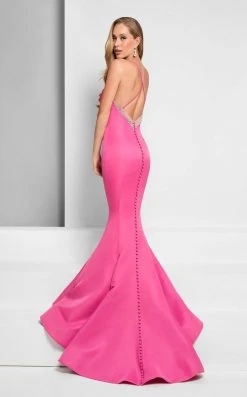 Terani Couture - Drape And Crystal Accented Sweetheart Mermaid Gown 1712P2531 Formal Gowns