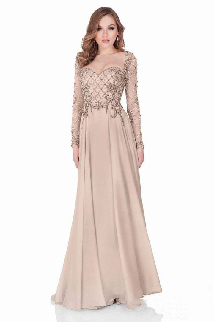 Formal Gowns Terani Couture - Elegant Beaded And Embroidered Sweetheart Chiffon A-line Gown 1621M1726 5 Formal Gowns Terani Couture - Elegant Beaded And Embroidered Sweetheart Chiffon A-line Gown 1621M1726