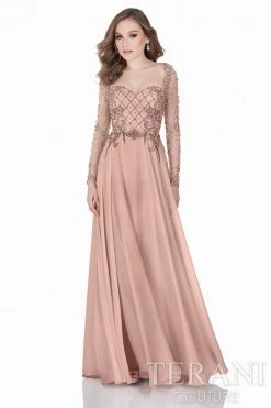 Formal Gowns Terani Couture - Elegant Beaded And Embroidered Sweetheart Chiffon A-line Gown 1621M1726 9 Formal Gowns Terani Couture - Elegant Beaded And Embroidered Sweetheart Chiffon A-line Gown 1621M1726