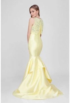 Terani Couture - Elegant Sleeveless Mermaid Dress With Layered Ruffle Train 1713P2556