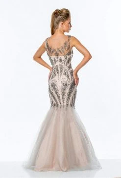 Formal Gowns Terani Couture - Embellished Illusion Jewel Neck Gown 151P0129B