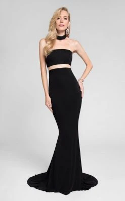 Terani Couture - Fashion-forward Choker Neck Stretch Jersey Mermaid Dress 1712P2518