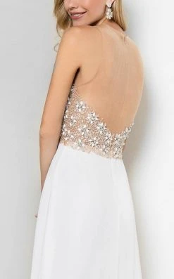 Terani Couture - Illusion Sweetheart Chiffon Gown 1712P2512 Formal Gowns