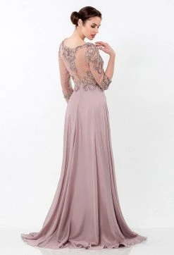 Formal Gowns Terani Couture - Intricate Scoop Illusion A-Line Gown 1521M0636G