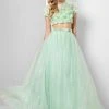 Terani Couture - Luxurious Two Piece Crop Top Gown 1712P2745 Formal Gowns