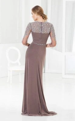 Terani Couture - M3828 Sparkling Queen Anne Style Long Dress Formal Gowns
