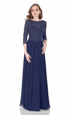 Terani Couture - Ornate Lattice Illusion A-Line Gown 1622M1793 Formal Gowns