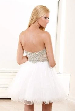 Terani Couture - P3007 Strapless Crystal Embellished Cocktail Dress