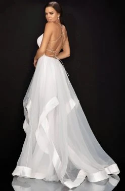 Terani Couture - Scoop A-Line Prom Gown 2011P1201 - 1 Pc Canary Yellow In Size 6 Available