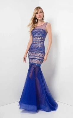 Terani Couture - Sequined Illusion Gown 1712P2493