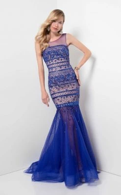 Terani Couture - Sequined Illusion Gown 1712P2493