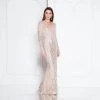 Terani Couture - V-Neck Beaded Stripe Formal Dress 1811GL6436 - 1 Pc Crystal Nude In Size 0 Available Formal Gowns 2 Terani Couture - V-Neck Beaded Stripe Formal Dress 1811GL6436 - 1 Pc Crystal Nude In Size 0 Available Formal Gowns