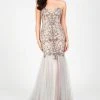 Formal Gowns Terani Couture - Wonderful Beaded Sweetheart Scalloped Hemline Polyester Mermaid Gown 1711P2394