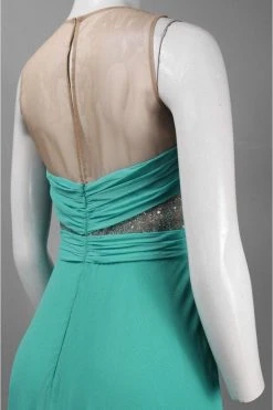 Theia - 881559 Sheer Illusion Sequined Silk Chiffon Dress