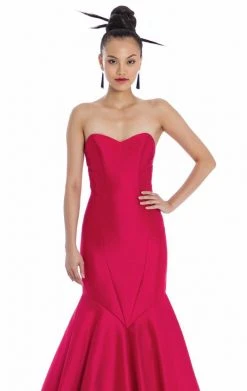 Theia - 881945 Strapless Sweetheart Mermaid Gown With Shawl