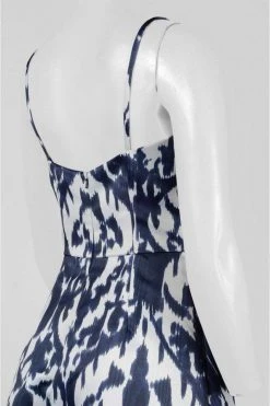 Theia - 882883 Batik Print Tea Length Dress Cocktail Dresses 7 Theia - 882883 Batik Print Tea Length Dress Cocktail Dresses