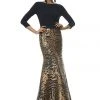 Theia - 882946 Animal Print Trumpet Dress 2 Theia - 882946 Animal Print Trumpet Dress