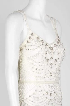 Theia - 890461 Sleeveless Swag-Motif Detailed Mermaid Gown Formal Gowns