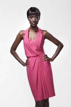 Theia - Collared Neck Cocktail Dress 870033 Cocktail Dresses