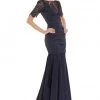 Formal Gowns Theia Lace Sleeve Ruched Evening Dress 881865 - 1pc Midnight In Size 12 Available 2 Formal Gowns Theia Lace Sleeve Ruched Evening Dress 881865 - 1pc Midnight In Size 12 Available