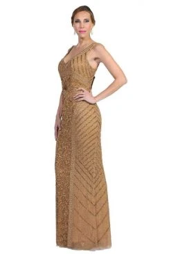 Formal Gowns Theia Shining Gilded Mesh Long Dress 881772 - 1 Pc. Gold In Size 8 Available 6 Formal Gowns Theia Shining Gilded Mesh Long Dress 881772 - 1 Pc. Gold In Size 8 Available