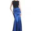 Theia - Sleeveless Jeweled Belt Ruched Gown 882629 Formal Gowns