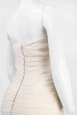 Theia - Strapless Rosette Organza Gown 890092 Formal Gowns