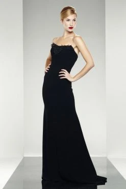 Theia - Strapless Straight Across Neck Dress 880918 Formal Gowns