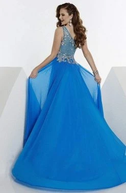 Formal Gowns Tiffany Designs - 16089 One Shoulder Rhinestone Embellished Gown