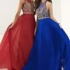 Formal Gowns Tiffany Designs - 16166 Divinely Beaded Halter Silky Chiffon Long Gown